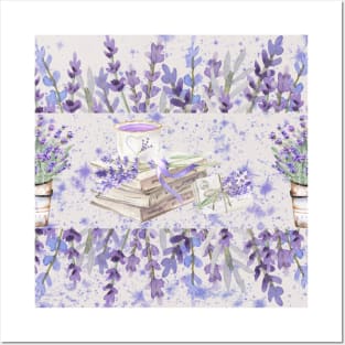 Purple Lavender Floral Flower Art Posters and Art
